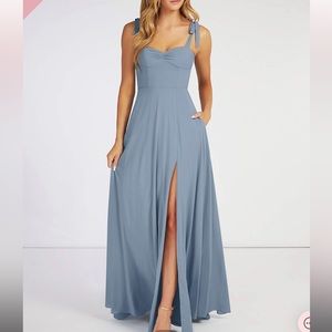 AZAZIE Marin Dusty Blue Bridesmaid Dress